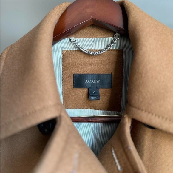 J. Crew Classic Camel Double-Breasted Wool Coat - Picture 3 of 6